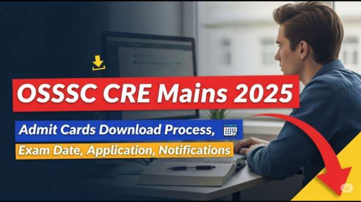 OSSSC CRE Mains 2025 Admit Cards Download Process, Exam Date, Application, Notifications